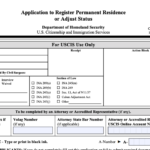An image showing a preview of the new form I-485 to act as a visual reference to the blog write up about this new form.