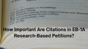 How Important Are Citations in EB-1A Research-Based Petitions - Edwards Law Image showing document citations for an EB-1A Research-Based Petition.